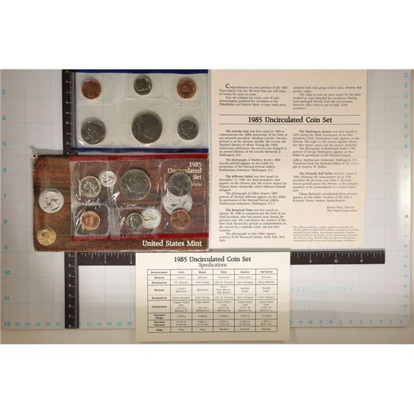 1985 US MINT SET (UNC) P/D (WITH ENVELOPE) AND