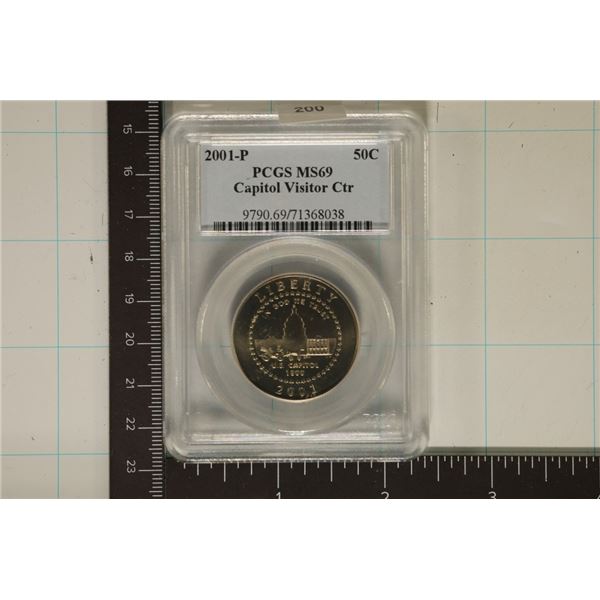 2001-P CAPITOL VISITOR CENTER HALF DOLLAR PCGS MS