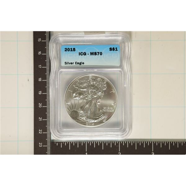 2015 AMERICAN SILVER EAGLE ICG MS70