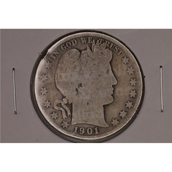 KEY DATE 1901-S SILVER BARBER HALF DOLLAR