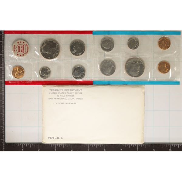 1971 US MINT SET (UNC) P/D/S (WITH ENVELOPE)