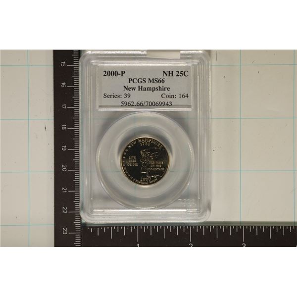 2000-P NEW HAMPSHIRE QUARTER PCGS MS66
