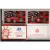 Image 1 : 2001 US SILVER PROOF SET (WITH BOX) AND CERT