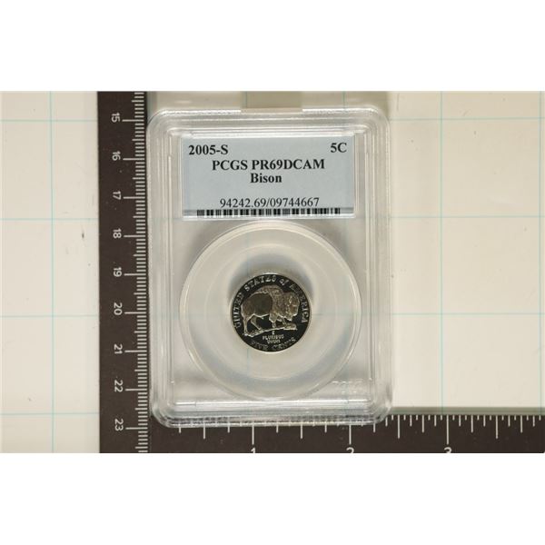 2005-S BISON NICKEL PCGS PR69 DCAM