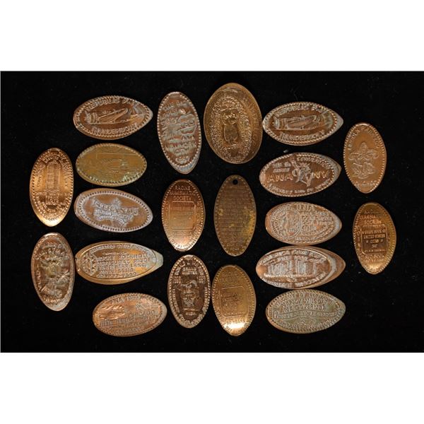 20 ASSORTED ELONGATED CENTS: ANA NEW YORK,