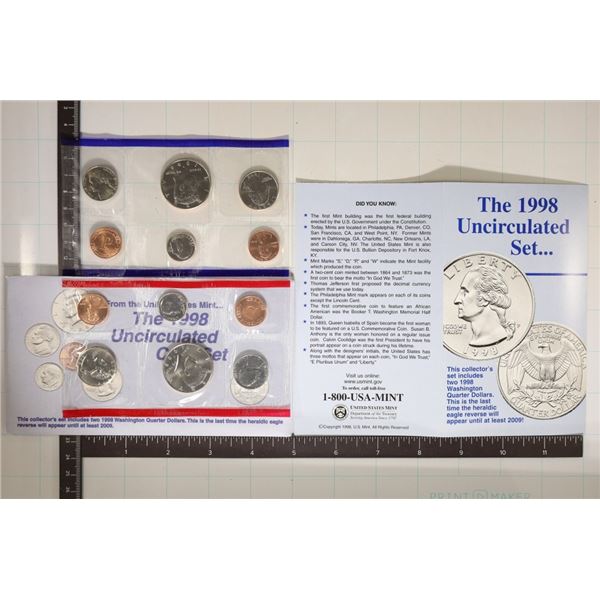 1998 US MINT SET (UNC) P/D (WITH ENVELOPE)