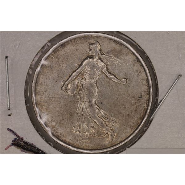 1964 FRANCE SILVER 5 FRANCS .3222 OZ. ASW