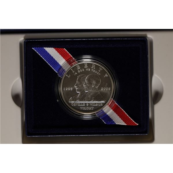 2003-P US UNC FIRST FLIGHT SILVER DOLLAR IN BOX