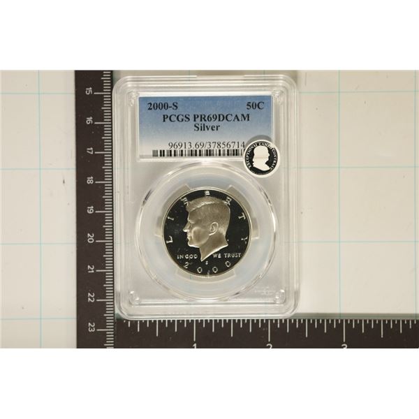 2000-S SILVER KENNEDY HALF DOLLAR PCGS PR69 DCAM