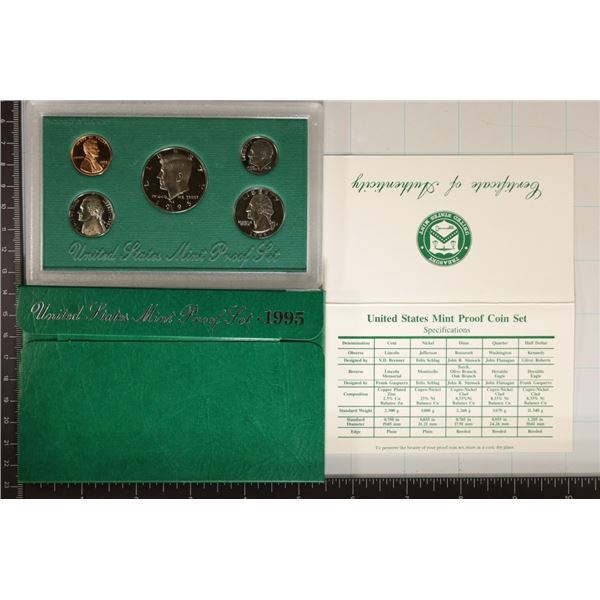 1995 US PROOF SET (WITH BOX) & WITH CERTIFICATE