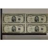 Image 1 : 4-CU US $5 SILVER CERTS WITH CONSECUTIVE SERIALS