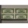 Image 2 : 4-CU US $5 SILVER CERTS WITH CONSECUTIVE SERIALS