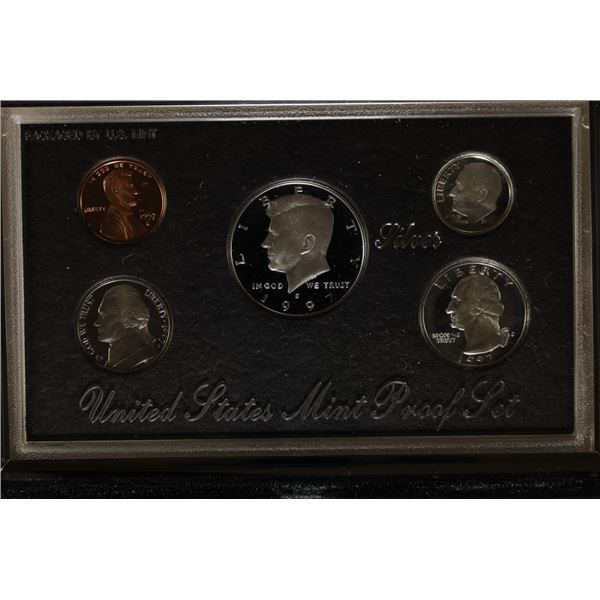 1997 US SILVER PREMIER PROOF SET (WITH BOX) AND