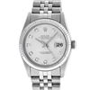 Image 2 : Rolex Mens Stainless Steel Silver Diamond Dial 36MM Datejust Wristwatch