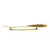 Image 6 : Tiffany & Co. 14K Yellow Gold Detailed Flared Textured Curved Leaf Pin Brooch