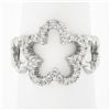 Image 1 : Estate 14k White Gold 0.47 ctw Round Brilliant Diamond Open Star Cloud Band Ring