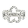 Image 4 : Estate 14k White Gold 0.47 ctw Round Brilliant Diamond Open Star Cloud Band Ring