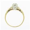 Image 8 : Antique Art Deco 14K TT Gold 0.54 ctw European Diamond Solitaire Engagement Ring