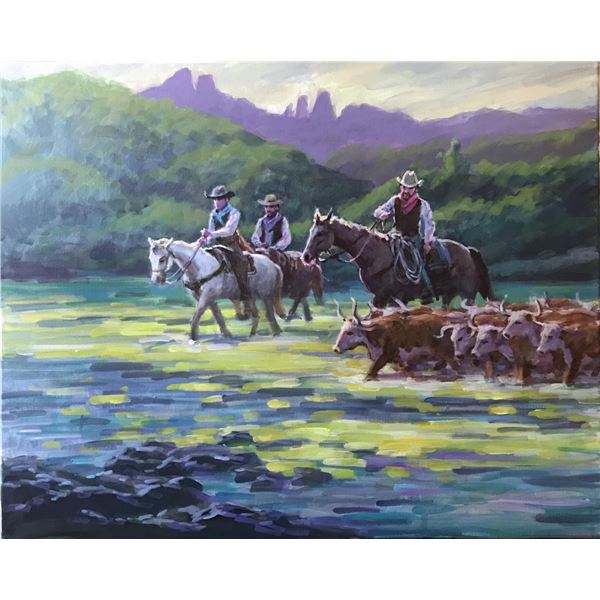 Cattle Crossing by Richard Ho, orig.