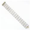 Image 3 : 18k White Gold 6.65 ctw 6 Row Diamond by the Yard Wide Flexible Statement Bracel