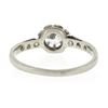 Image 6 : Antique Edwardian French 18k White Gold & Platinum Round Diamond Engagement Ring
