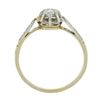 Image 7 : Antique Edwardian French 18k White Gold & Platinum Round Diamond Engagement Ring