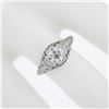 Image 4 : Antique Art Deco 18K Gold 0.69 ctw GIA European Diamond Filigree Engagement Ring