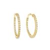 Image 1 : 1.80 ctw Diamond Hoop Earrings - 14KT Yellow Gold