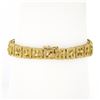 Image 2 : 18k Gold 0.46 ctw Diamond Emerald Open Textured Graduated Strap Statement Bracel