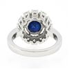 Image 7 : NEW Platinum 3.06 ctw GIA Ceylon Round Blue Sapphire Brilliant Diamond Halo Ring