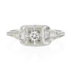 Image 4 : Antique Art Deco 14k White Gold Old European Cut Diamond Solitaire Promise Ring