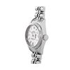 Image 3 : Rolex Ladies Stainless Steel Silver Index Dial 18K White Gold Fluted Bezel Datej