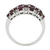 Image 8 : 18K White Gold 2.65 ctw Square Ruby & Baguette Diamond Checkerboard Cocktail Rin