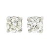 Image 1 : Platinum 0.81 ctw Old European Cut Diamond 4 Prong Basket Classic Stud Earrings