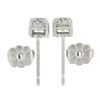 Image 3 : Platinum 0.81 ctw Old European Cut Diamond 4 Prong Basket Classic Stud Earrings