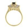 Image 8 : Estate 14k Gold 1.84 ctw Oval Sapphire & Baguette Diamond Ballerina Cocktail Rin