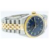 Image 4 : Rolex Mens 2T Yellow Gold And Steel Blue Index Fluted Bezel Datejust Wristwatch