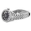 Image 6 : Rolex Ladies Stainless Steel Black Diamond Date Wristwatch 26MM