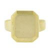 Image 4 : Solid 14K Yellow Gold Rectangular Engravable Center Matte Finish Signet Ring