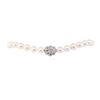 Image 3 : 0.74 ctw Diamond and South Sea Pearl Necklace - 14KT White Gold