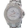 Image 5 : Rolex Mens Stainless Steel Platinum Dial 40MM Yacht Master Wristwatch