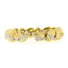 Image 2 : Vintage 18k Gold & Platinum 5.0 ctw Old Diamond Etched Floral Statement Bracelet