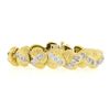 Image 4 : Vintage 18k Gold & Platinum 5.0 ctw Old Diamond Etched Floral Statement Bracelet
