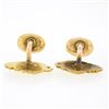 Image 7 : Men's Antique Art Nouveau 14k Gold Detailed Nymph Lady Diamond Accent Cuff Links