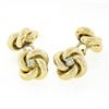 Image 5 : Men's 14k Yellow Gold 0.10 ctw Diamond Polished Love Knot Reversible Cuff Links