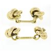 Image 7 : Men's 14k Yellow Gold 0.10 ctw Diamond Polished Love Knot Reversible Cuff Links