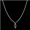 Image 5 : 14k Tri Color Gold Reversible Flat Textured Snake Link Chevron V Chain Necklace