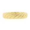 Image 4 : David Yurman 18K Yellow Gold 5mm Polished Braided Cable Stackable Band Ring