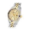 Image 3 : Rolex Mens Two Tone Champagne Index Dial Yellow Gold And Sapphire Datejust With