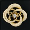 Image 2 : Antique Victorian 14k Yellow Gold Infinity Love Knot Brooch w/ Old Cut Diamond